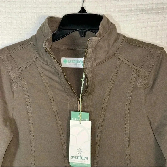NEW Aventura Womens Small Harper Jacket Moto Zip Gunmetal Grayish Brown Taupe - Picture 10 of 14